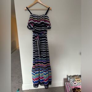 Eliza J Striped Maxi Dress
